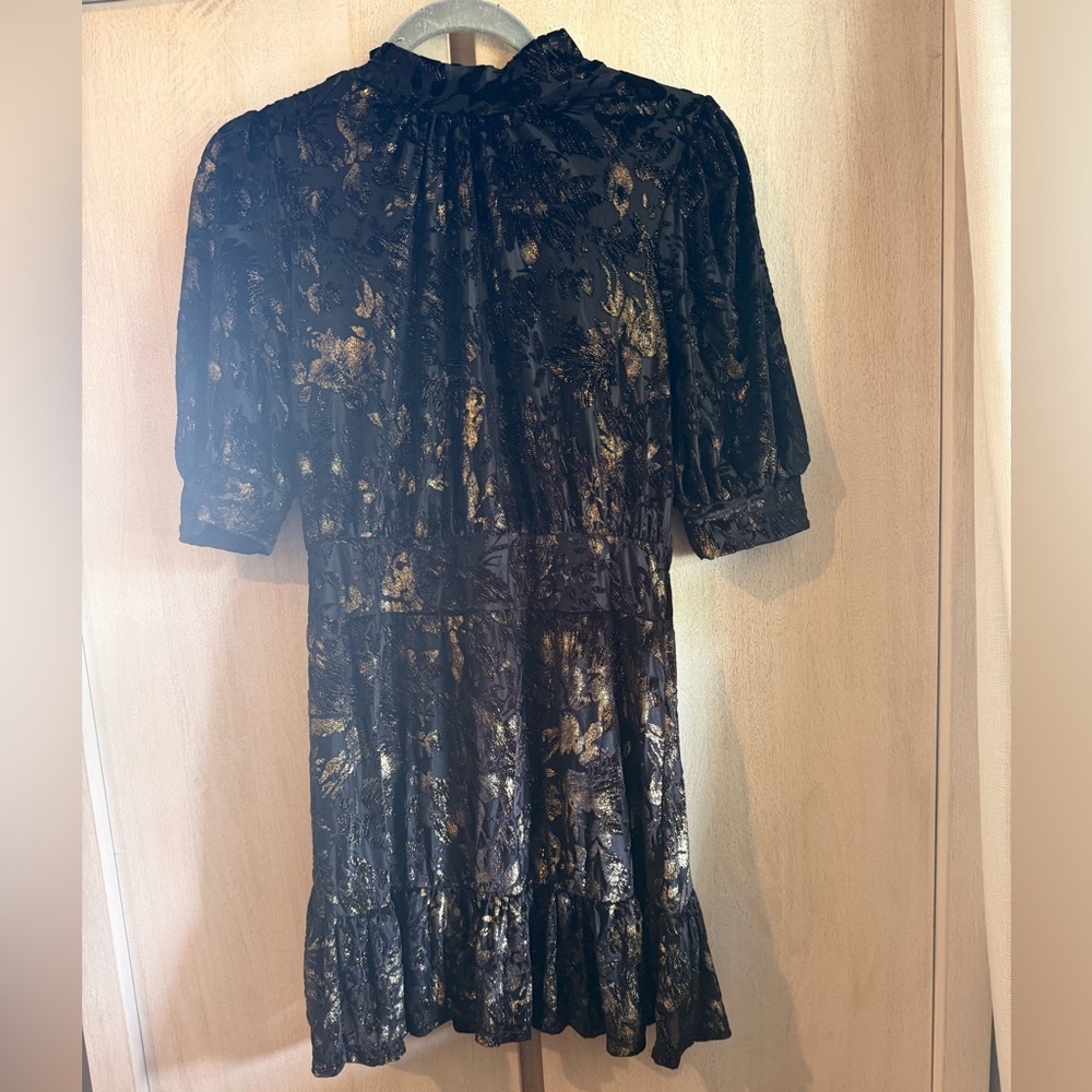 Black and Gold Patterned Dress
